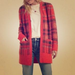 Lucky Brand Brushed Plaid Cardigan